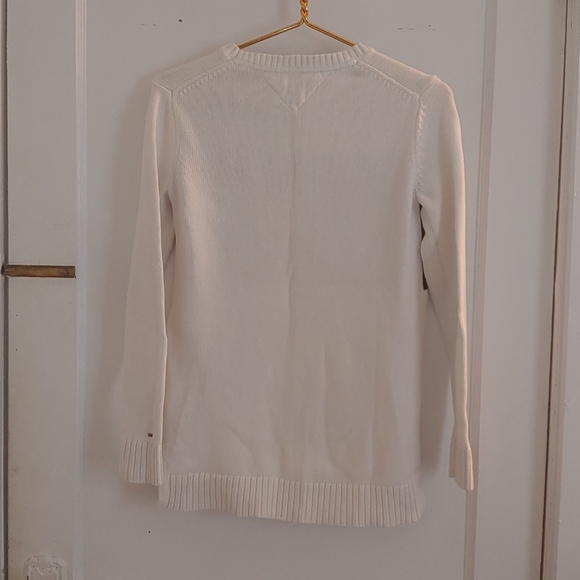 Tommy Hilfiger classic two-tone white sweater - Picture 2 of 5